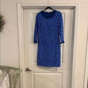 Lands End Elegant Blue Lace Dress